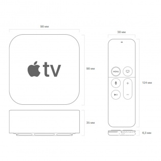 Стационарный медиаплеер Apple TV 4K 32GB (MQD22)