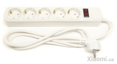 Сетевой фильтр PowerPlant 1.8 м, 3x1.5мм2, 10А, 5 розетoк, евростандарт JY-1056/1.8 (PPSA10M18S5)