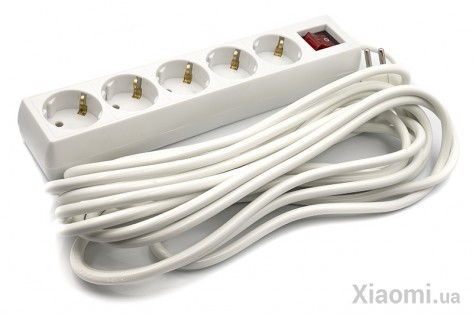Сетевой фильтр PowerPlant 7 м, 3x1.0мм2, 8А, 5 розеток, евростандарт JY-1052/7 (PPSA08M70S5)
