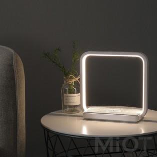 Настільна лампа з бездротовою зарядкою Xiaomi Huaqu Silver