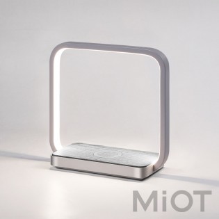 Настільна лампа з бездротовою зарядкою Xiaomi Huaqu Silver