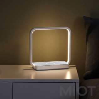 Настільна лампа з бездротовою зарядкою Xiaomi Huaqu Silver