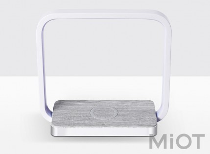 Настільна лампа з бездротовою зарядкою Xiaomi Huaqu Silver