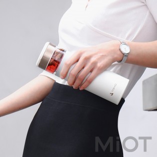 Термос з чайною чашкою Xiaomi TOMIC 370ml White