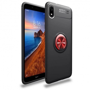 TPU чехол Deen ColorRing под магнитный держатель для Xiaomi Redmi 7A Черный / Красный (105351)