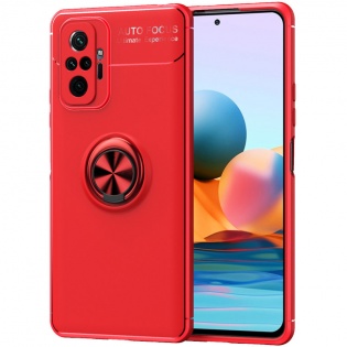 TPU чехол Deen ColorRing под магнитный держатель (opp) для Xiaomi Redmi Note 10 Pro Красный / Красный (179763)