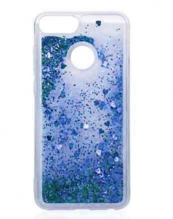 TPU чехол Liquid hearts для Xiaomi Redmi 6 / 6A (с вырезом под сканнер) Бирюзовый (93191)