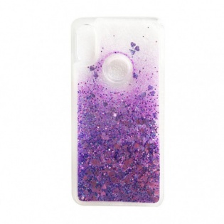 TPU чехол Liquid hearts для Xiaomi Redmi 7 Фиолетовый (105479)