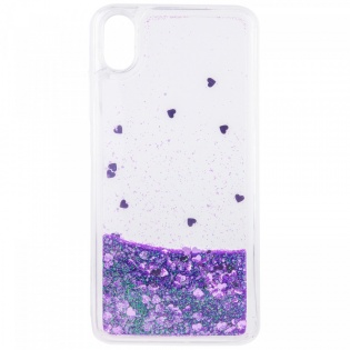 TPU чехол Liquid hearts для Xiaomi Redmi 7A Фиолетовый (105484)