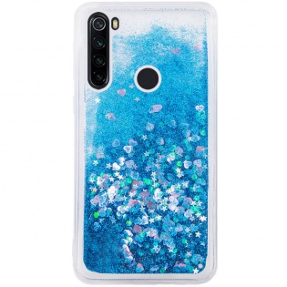TPU чехол Liquid hearts для Xiaomi Redmi Note 8T Бирюзовый (133756)