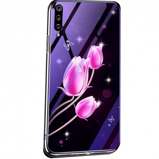 TPU+Glass чехол Fantasy с глянцевыми торцами для Xiaomi Mi A3 (CC9e) Тюльпаны (108234)