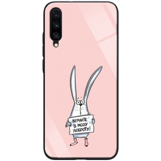 TPU+Glass чехол ForFun для Xiaomi Mi A3 (CC9e) Добрый заяц (109138)
