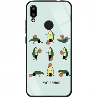 TPU + Glass чохол ForFun для Xiaomi Redmi 7 Авокардіо (109146)