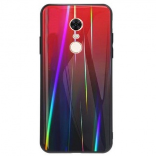TPU+Glass чехол Gradient Aurora для Xiaomi Redmi 5 Plus / Redmi Note 5 (SC) Красный (94362)