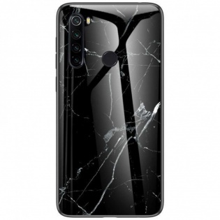 TPU+Glass чехол Luxury Marble для Xiaomi Redmi Note 8 Черный (113117)