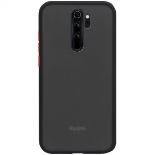 TPU+PC чехол Color Buttons Shield для Xiaomi Redmi Note 8 Pro Черный (114207)