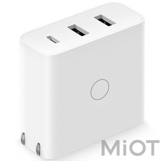 Мережевий зарядний пристрій ZMi Fast Charger 65W (3-ports 2A + 1C) White HA832