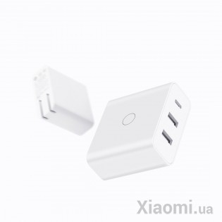 Сетевое зарядное устройство ZMi Fast Charger 65W (3-ports 2A+1C) White HA832