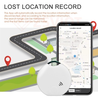 Трекер GPS брелок для відстеження собак та кішок Tracker E-V2201 (Білий)