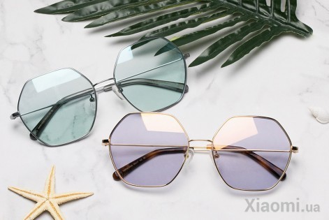 Солнцезащитные Очки Xiaomi TS Fashion Sunglasses Six Lines Shape Romb Silver Blue SM086-0205