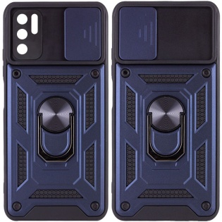 Ударопрочный чехол Camshield Serge Ring for Magnet для Xiaomi Redmi Note 10 5G / Poco M3 Pro Синий (187692)