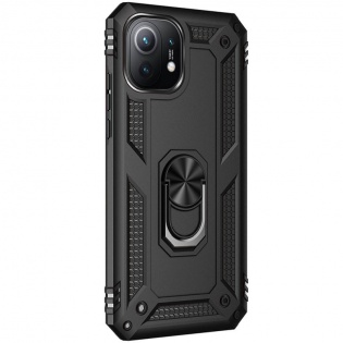 Ударопрочный чехол Serge Ring for Magnet для Xiaomi Mi 11 Lite Черный (187737)
