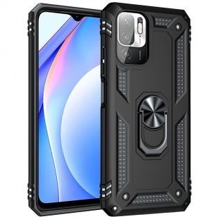 Ударопрочный чехол Serge Ring for Magnet для Xiaomi Redmi Note 10 5G / Poco M3 Pro Черный (187724)