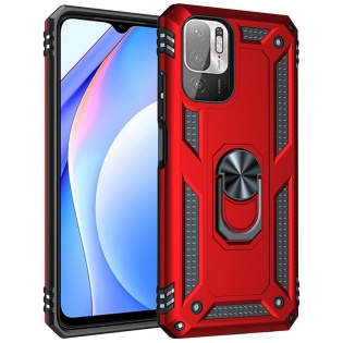 Ударопрочный чехол Serge Ring for Magnet для Xiaomi Redmi Note 10 5G / Poco M3 Pro Красный (187721)