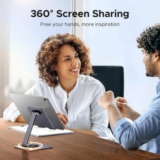 Підставка UGREEN LP894 для планшета 360 ° алюмінієва, настільна, iPad Pro, iPhone, Xiaomi, Galaxy Grey