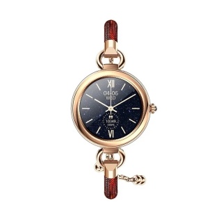 Умные часы Lemfo GT01 Metal Gold для женщин с измерением давления (Красный)