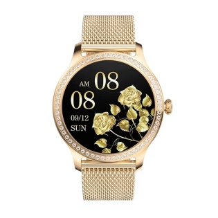 Умные часы Linwear LW105 Metal с мониторингом здоровья (Золотой)