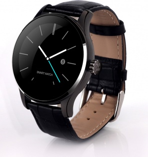 Умные часы Lemfo K88H leather с кожаным ремешком (Черный)