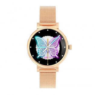 Розумний годинник Linwear LW06 Metal з вимірюванням тиску (Золотий)