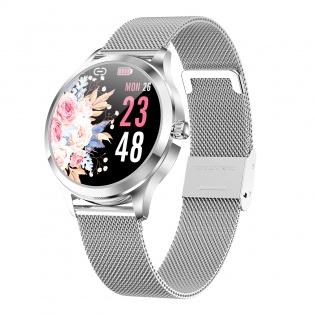 Умные часы Linwear LW07 Metal с измерением пульса и кислорода в крови (Серебристый)