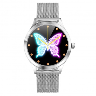 Умные часы Linwear LW07 Metal с измерением пульса и кислорода в крови (Серебристый)