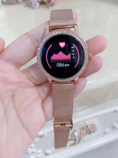 Розумний годинник Linwear LW20 Metal з тонометром (Золотий)
