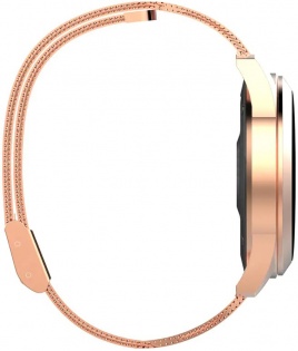 Умные смарт часы King Wear KW10 Metal с защитой от воды (Розово-золотой)