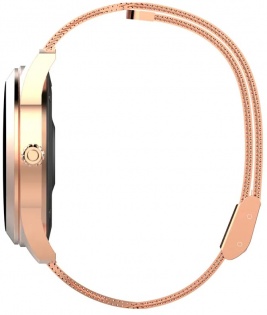 Умные смарт часы King Wear KW10 Metal с защитой от воды (Розово-золотой)