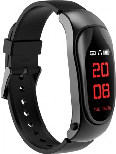 Умный фитнес-браслет и bluetooth гарнитура King Wear KR04 (Черный)