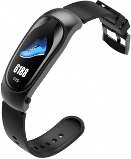 Умный фитнес-браслет и bluetooth гарнитура King Wear KR04 (Черный)