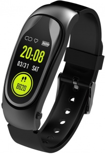 Умный фитнес-браслет и bluetooth гарнитура King Wear KR04 (Черный)