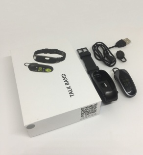 Умный фитнес-браслет и bluetooth гарнитура King Wear KR04 (Черный)