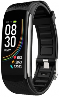 Умный фитнес браслет Lemfo C6T с датчиком температуры тела (Черный)