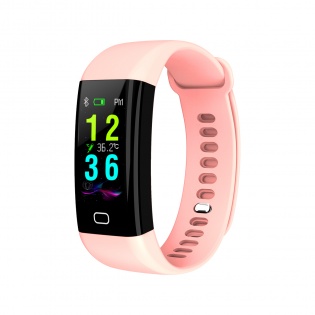 Умный фитнес браслет Lemfo F07 Health с измерением температуры (Розовый)