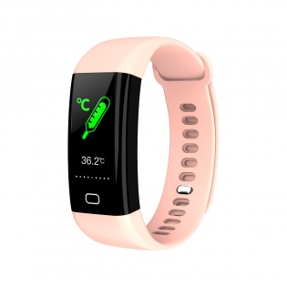 Умный фитнес браслет Lemfo F07 Health с измерением температуры (Розовый)