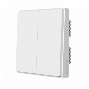 Розумний двоклавішний вимикач (з нульовою лінією) Xiaomi Aqara D1 ZigBee (QBKG24LM)