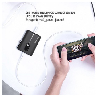 Универсальная батарея ColorWay Full Power 10000mAh Black (CW-PB100LPK2BK-PDD)