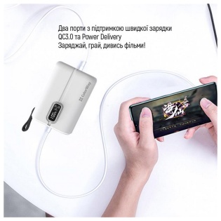 Акумулятор універсальний ColorWay Full Power 10000mAh White (CW-PB100LPK2WT-PDD)