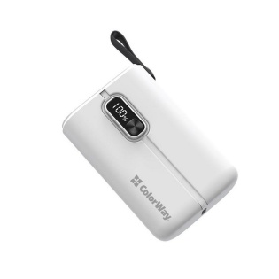 Универсальная батарея ColorWay Full Power 10000mAh White (CW-PB100LPK2WT-PDD)