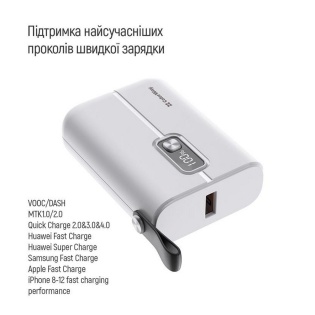Универсальная батарея ColorWay Full Power 10000mAh White (CW-PB100LPK2WT-PDD)